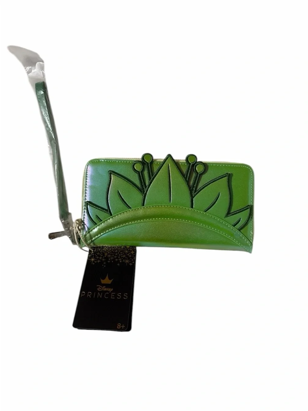 Loungefly Disney Princess & The Frog Tiana Shiny Iridescent Wristlet Wallet NWT